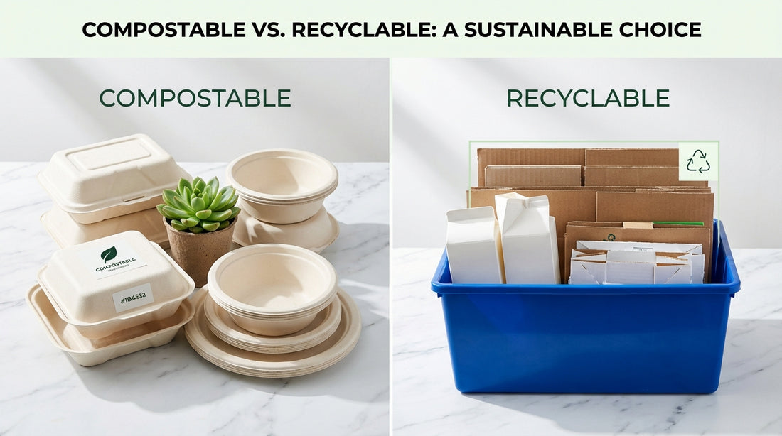 Compostable vs recyclable packaging comparison