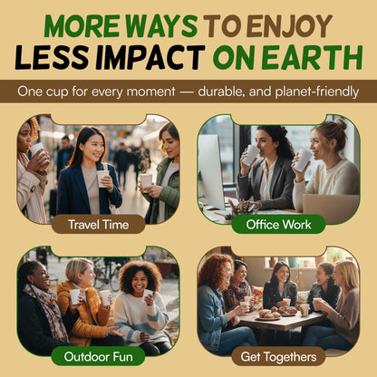 12 oz Disposable Paper Coffee Cups [100 Pack] - White Hot Cups To Go for Coffee Tea | VerteVida