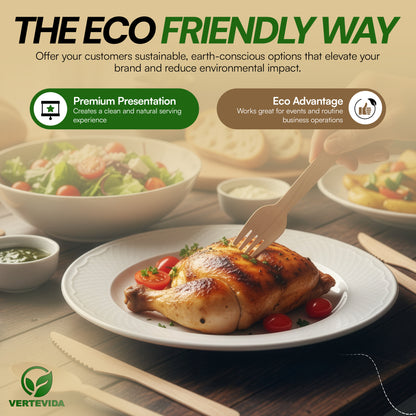 Disposable Cutlery Set Individually Wrapped [50 Pack] - Fork Knife Napkin Kit | VerteVida