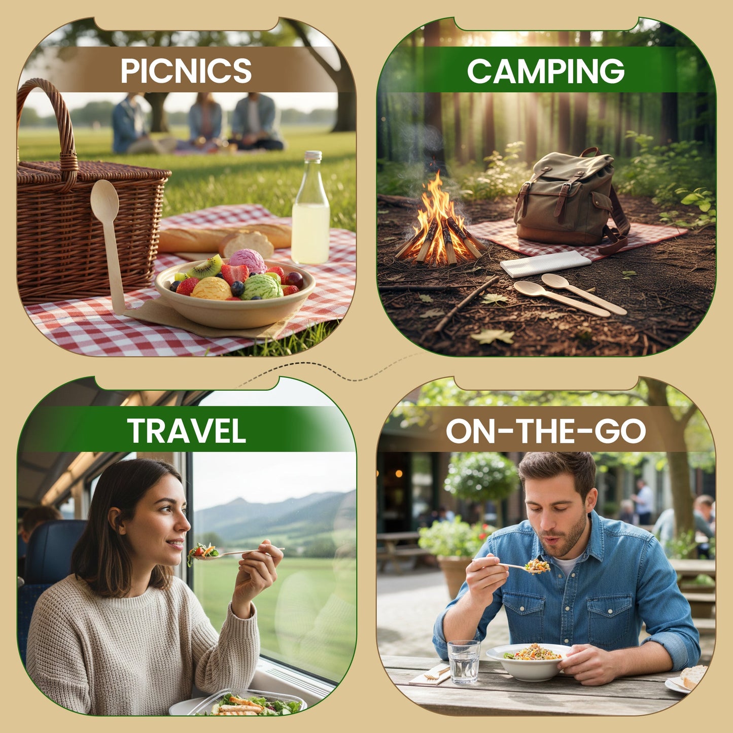 Disposable Wooden Spoons Individually Wrapped [100 Pack] - Birchwood Cutlery | VerteVida