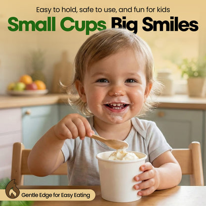 8 oz Disposable Ice Cream Cups [50 Pack] - Paper Dessert Bowls | VerteVida